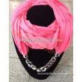 fashion Lady pendant scarf with chain jewelry necklace